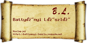 Battyányi László névjegykártya