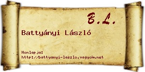 Battyányi László névjegykártya