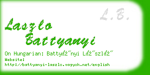 laszlo battyanyi business card